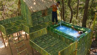 Survival Builder: Building The Greatness Bath Pool On Beautiful Bamboo House