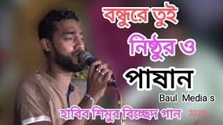 পাষান বন্ধুরে তুই বন্ধুরে তুই নিষ্ঠুর ও পাষান🎶 শিল্পী হাবিব শিমু  🎶 Baul Media s 2023