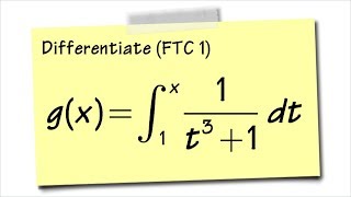 Differentiating an integral using FTC 1, an easy example