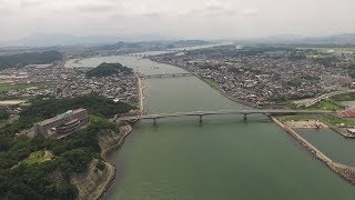 遠賀川河口からゆっくり空撮