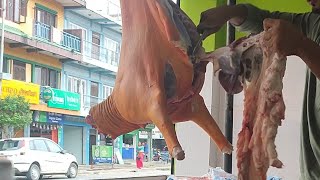 Nepalese Goat Meat Cutting Skill ,Nepal's Full Goat Meat Cutting Skill