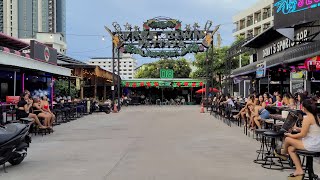 8K Beautiful Thai Girls Walk Skaw Beach/Treetown  Nightlife District Pattaya Thailand Bar area