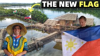 NEW PHILIPPINES FLAG - Cateel Land Work and Fish Pond Home (Davao, Mindanao)