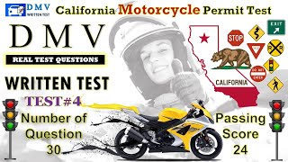 California DMV Motorcycle Permit Test#4