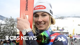 Mikaela Shiffrin discusses record-breaking ski career
