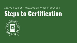 ABEM Certification Steps