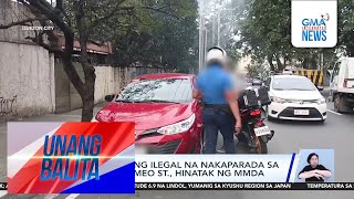 Mga sasakyang ilegal na nakaparada sa Scout Borromeo st., hinatak ng MMDA | Unang Balita