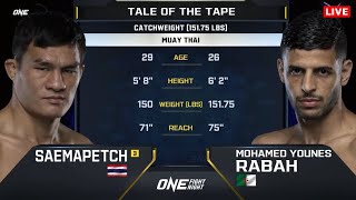 Mohamed Younes Rabah 🇩🇿vs Saemapetch🇹🇭: ONE FightNight 17 -