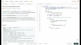 Leetcode 2182 - Construct String With Repeat Limit - Python (Heap solution)