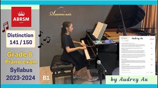 ABRSM Piano G8 Exam Distinction 141/150 Audrey B1