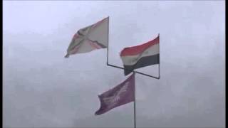 Assyrian and Iraq flags in Alqosh, Nineveh Plains - NPU