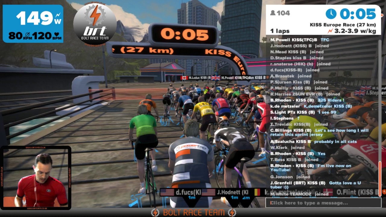 Zwift Race - Kiss Europe B - 16/03/2017 - YouTube