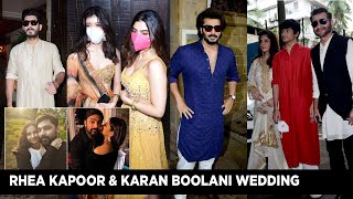 Arjun Kapoor, Shanaya Kapoor, Khushi Kapoor, Sanjay Kapoor At Rhea Kapoor & Karan Boolani Wedding