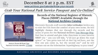 Records of the National Register of Historic Places (2020 Dec 8)