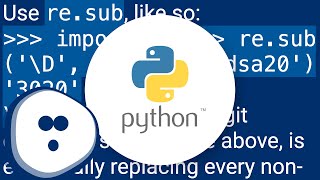 Remove characters except digits from string using Python?