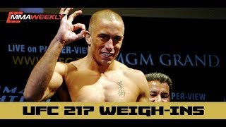 UFC 217 Official Weigh-Ins (FULL): Bisping, GSP, Jedrzejczyk, Namajunas, Garbrandt and Dillashaw