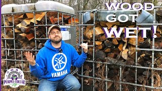 Seasoned firewood got wet - now what?  Tips to dry firewood FAST.