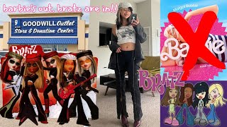 BRATZ THRIFT WITH ME + styling bratz outfits! dressing like the y2k outfit queens!! 💗👡🎧