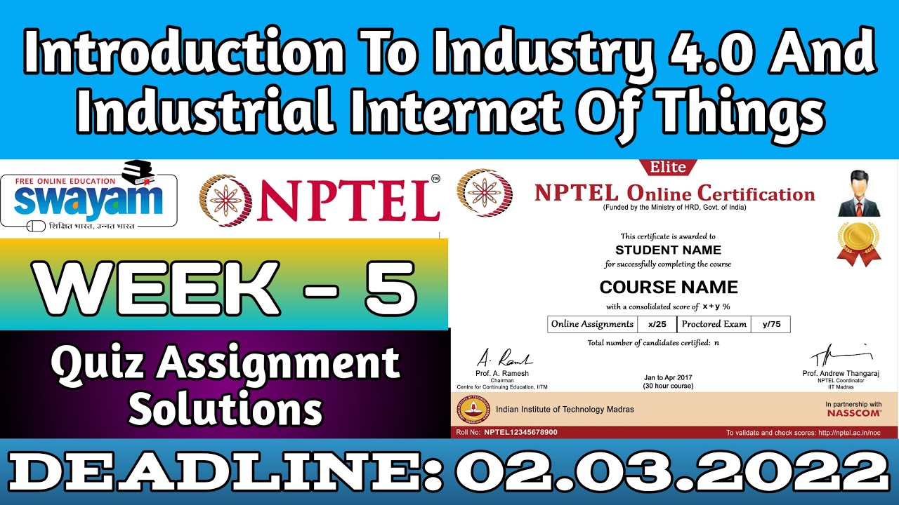 Introduction To Industry 4.0 And Industrial Internet Of Things | NPTEL ...