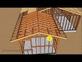 gable roof framing home addition tutorial connecting new roof to existing house