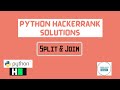 Learn Python | String split & Join | Hackerrank Python Solution