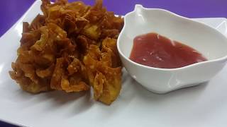 Deep Fried Wonton with dipping sauce ● Homemade Recipe [Simple \u0026 Easy]