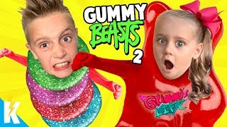 Gummy Gang Beasts 2 (A Gummy's Life SOUR Challenge!) K-City GAMING