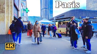 Paris Winter  Walk -Montparnasse [4K UHD]