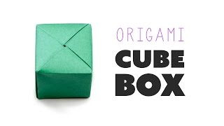 Closed Origami Cube Box Instructions - DIY - Paper Kawaii