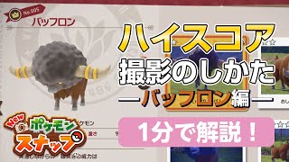 New ポケモンスナップ 攻略  1分で解説！ 星1~星4のハイスコア・高得点（4000点以上）を取るコツを紹介します！ バッフロン編