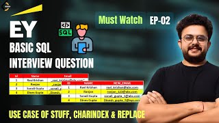 EY SQL Interview Question | BIG 4 | STUFF and CHARINDEX in SQL | Deepankar Pathak