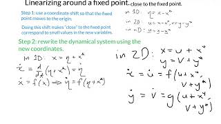 linearization about a fixed point