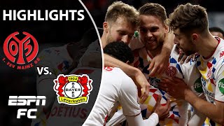 Mainz’s dramatic late-game goal pushes them over Bayer Leverkusen | ESPN FC | Bundesliga Highlights