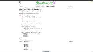 Java Practice-it Introduction to Java Programming | Self-Check 1.26 Confusing