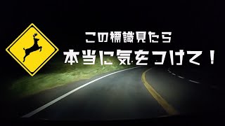 動物の標識があったら運転気をつけて、本当動物が飛び込んできます