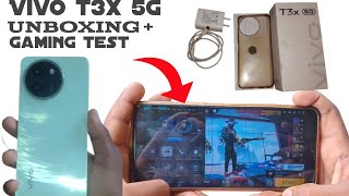 Vivo t3x 5g unboxing and free fire gaming test game turbo phone all features explain 8s gan3 Prosecs