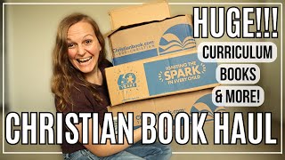 CHECK OUT MY *HUGE* CHRISTIAN BOOK HAUL | 2024-2025 Homeschool Curriculum Haul and Unboxing