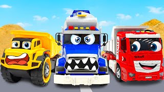 Construction Vehicle Team On Mission ! Rescue Team Adventure | Dinky TV