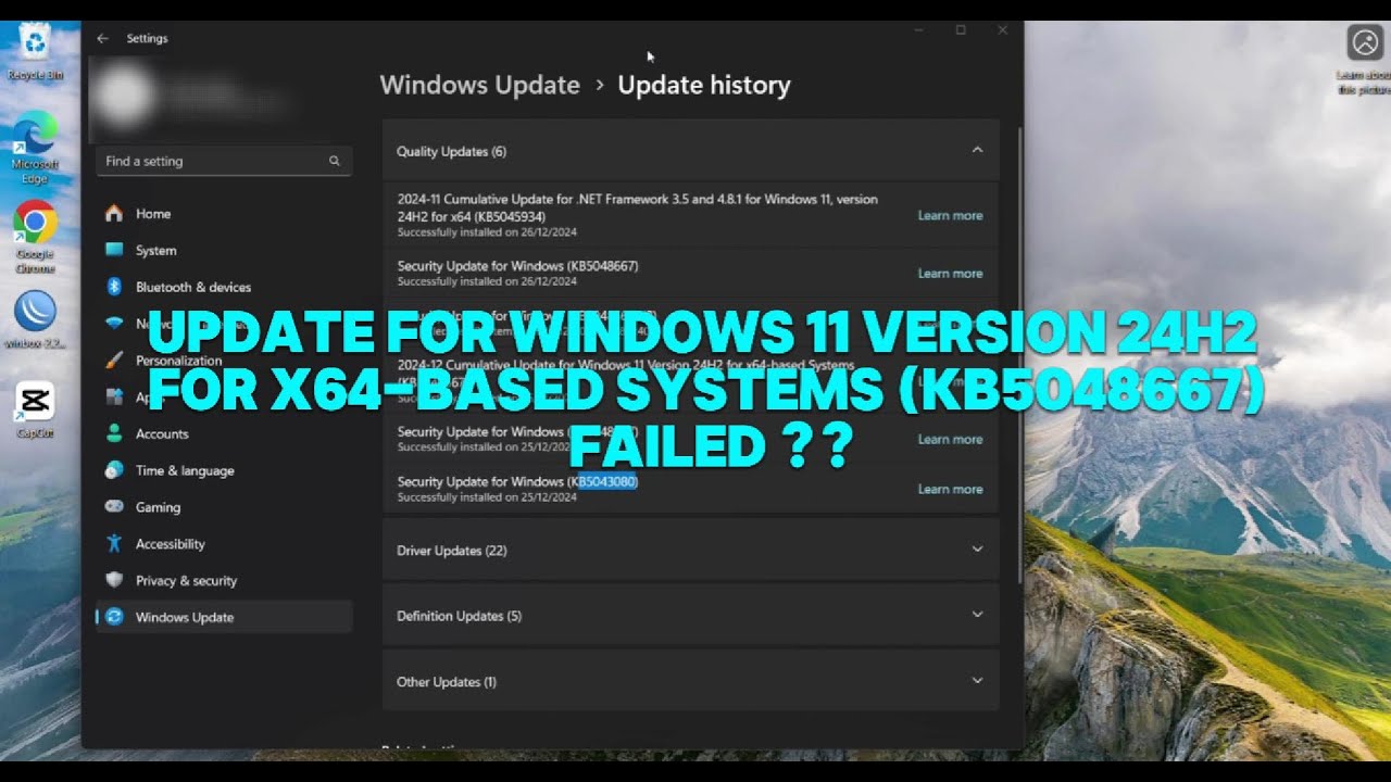 Kb5048667 Cumulative Update Windows 11 Version 24h2 Desember 2024