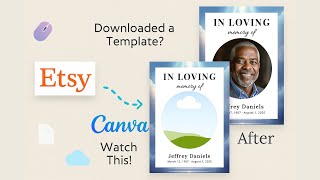 How to Edit a Simple Canva Funeral Program | Step-by-Step Tutorial for Memorial Template