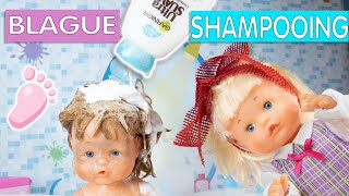 😂 NOA ET NOÉ Shampoo Prank 🛁  La bébé Noa fait une grosse blague à sa sœur Noé avec le shampooing