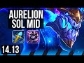 AURELION SOL vs BRAND (MID) | 5/3/14, 600+ games | EUW Grandmaster | 14.13