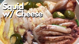 Baked Squid with Melted Cheese