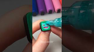 Drawing BUT on a KEYBOARD with Posca Markers! Part 39! Bulbasaur for 3! #shorts