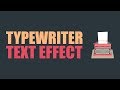 TypeWriter Text Effect Tutorial In 2 Minutes - Adobe After Effects Tutorial