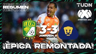 Resumen y goles | León 3-3 Pumas | Liga Mx Apertura 22 -J2 | TUDN