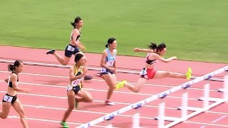 2015インターハイ陸上 女子100mH予選2組20150802