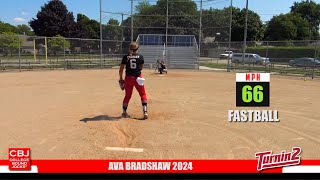 Ava Bradshaw 2024 Pitcher/Power Hitter Softball Skills Video