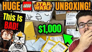 $1,000 HUGE LEGO Star Wars 2023 MYSTERY Unboxing! (Some Sellers Suck!)