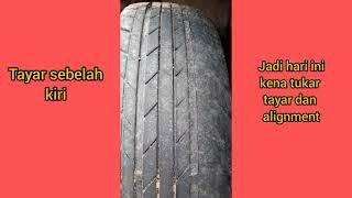 ALIGNMENT TAYAR TERSASAR PUNCA TAYAR BOTAK SEBELAH